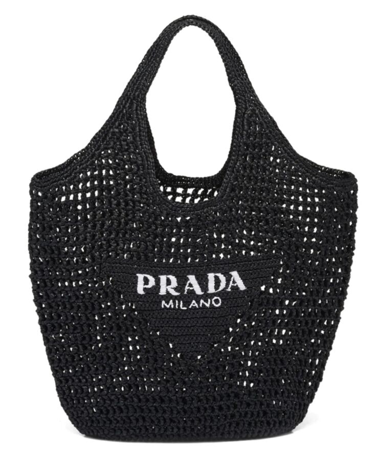 Pra.-da Raffia Tote Bag