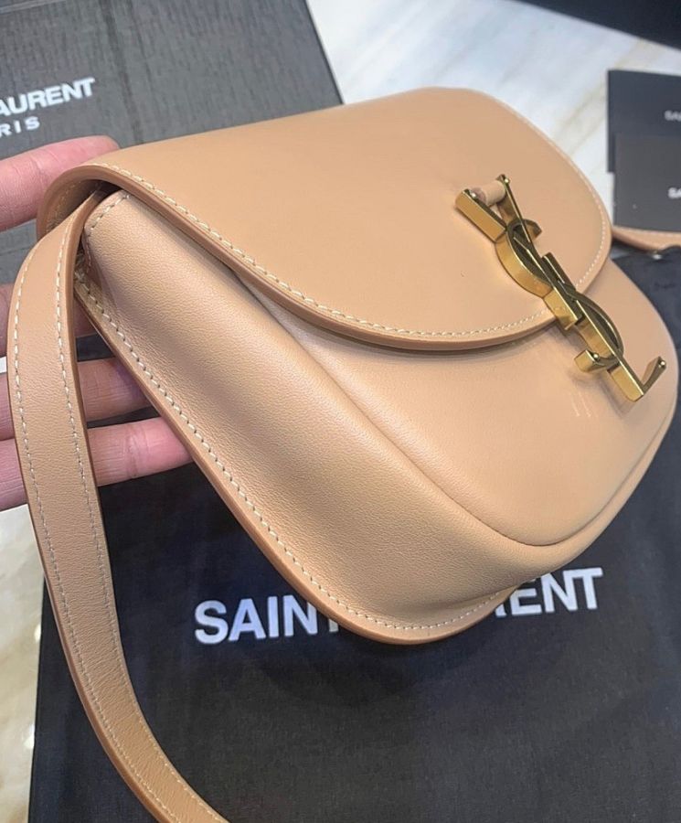 Saint.Lau.rent Kaia, Mini Leather Shoulder Bag, YSL Plaque, Italian Leather Bag