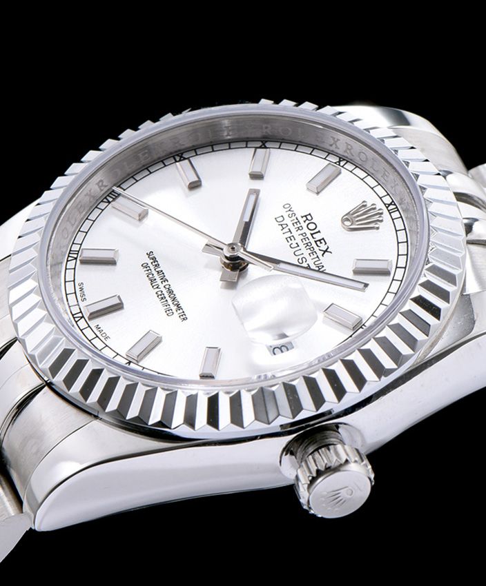 Ro.le.x Men's Stainless Steel, Datejust Watches White, Quartz Movement, Sapphire Crystal, Waterproof Watch