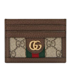 G.U.C.C Ophidia GG, Luxury Card Case, GG Logo, G.U.C.C heritage, Dark Coffee