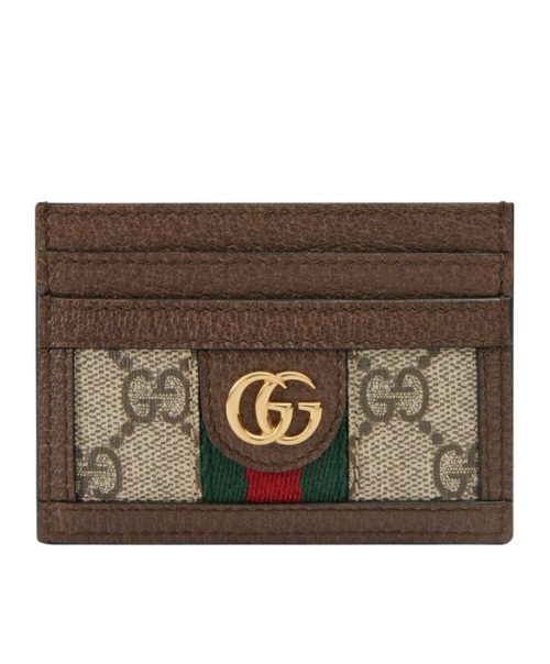 G.U.C.C Ophidia GG, Luxury Card Case, GG Logo, G.U.C.C heritage, Dark Coffee