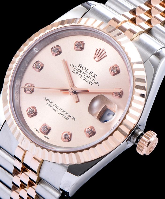 Ro.le.x Datejust Wtach With Diamond maker Golden