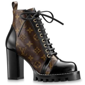 L.*V Women's, Star Trail Ankle Boot, Luxury Women's Boot, High-end Fashion, Monogram Canvas Boot