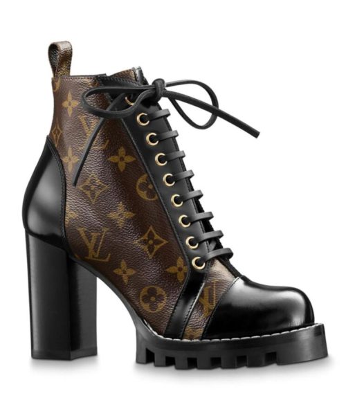 L.*V Women's, Star Trail Ankle Boot, Luxury Women's Boot, High-end Fashion, Monogram Canvas Boot