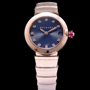 Bul.gary golden stainless, Diamond watch blue, Luxury Timepiece