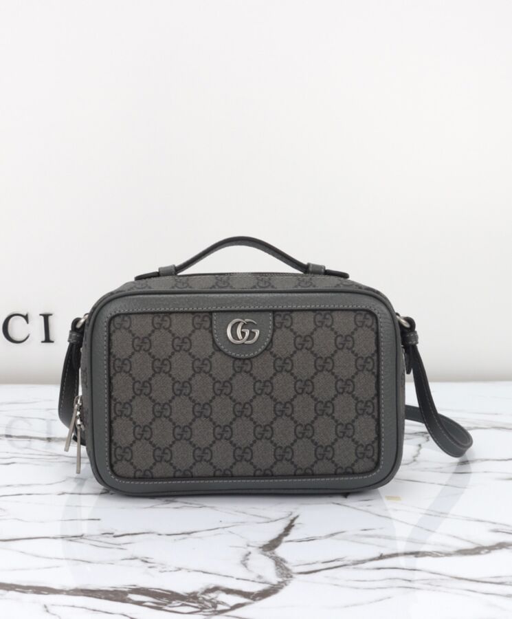 G.U.C.C Ophidia Small, GG Supreme Canvas, Double G