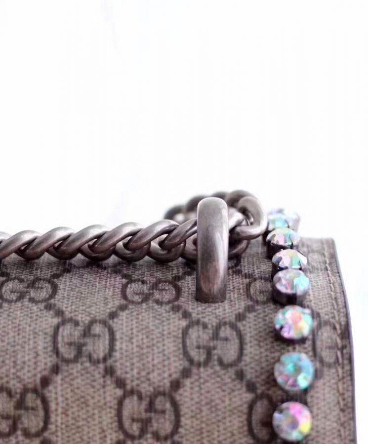 G.U.C.C Dionysus GG Supreme shoulder bag with crystals 400249