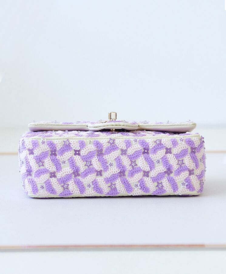 Cha.nel Flap Bag AS3965 Purple