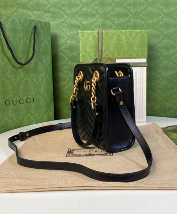 G.U.C.C GG Marmont Matelasse Mini Bag Black