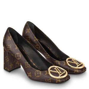 L.*V Women's, Madeleine Pumps, Vintage High-Heeled Shoes, Monogram Canvas, Luxury Footwear