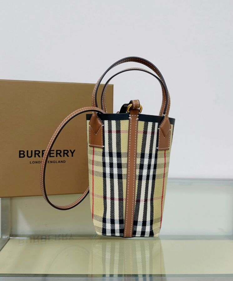 Bur.berri Mini London Tote Bag Coffee