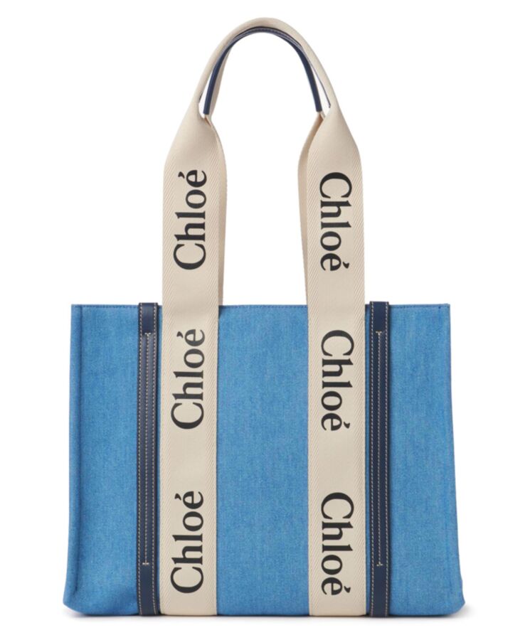 chl.oe Medium Woody Tote Bag Blue