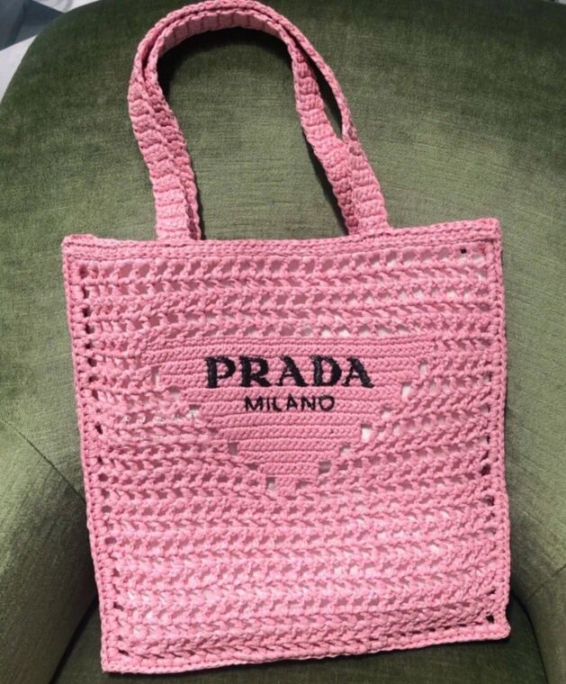 Pra.-da Raffia Tote Bag 1BG393