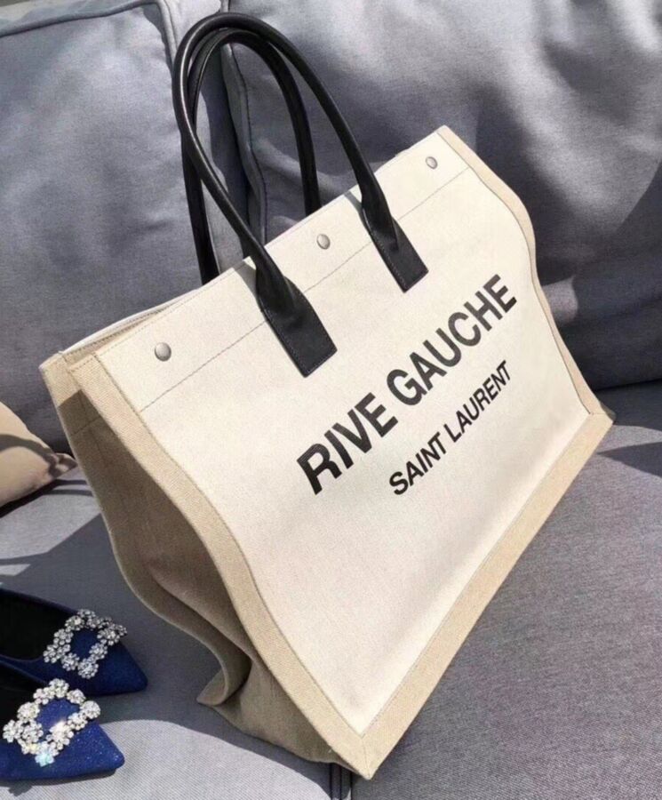 Saint.Lau.rent Rive Gauche Tote Bag 509415 Cream