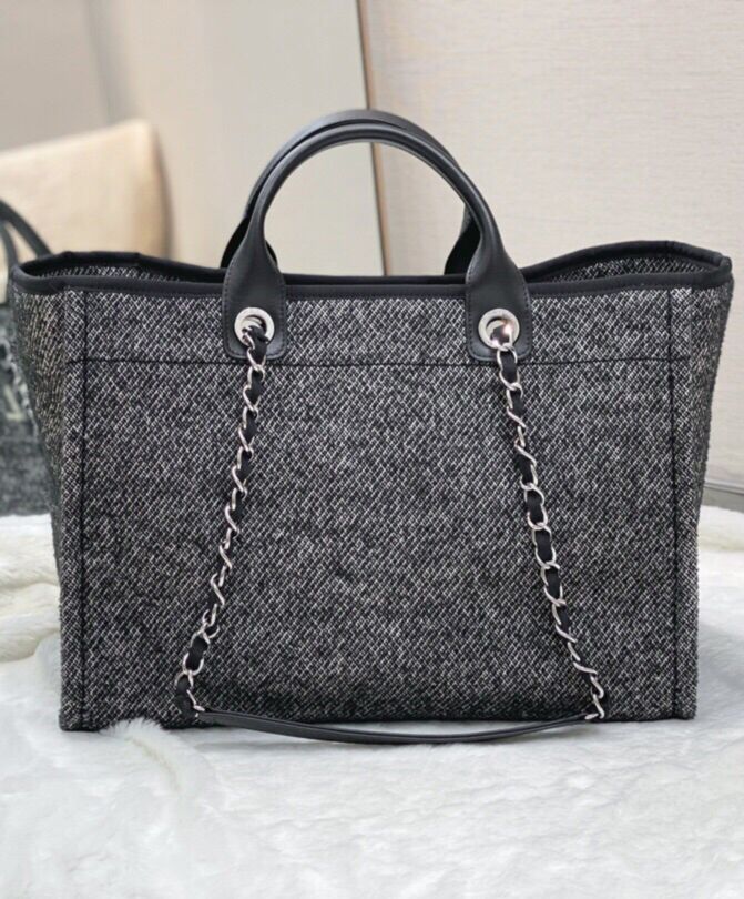 Cha.nel Large Tote A66941 Gray