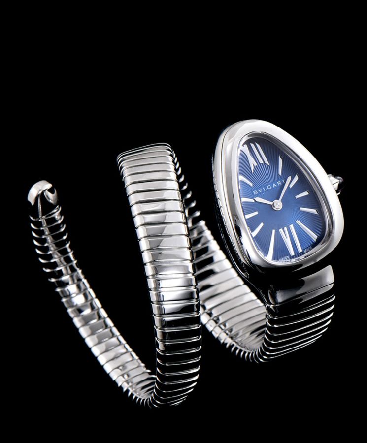 Bvl.gar Stainless Steel Automatic Watch Blue