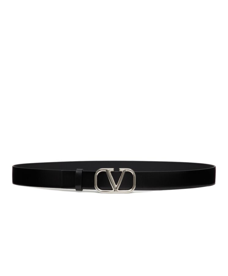 Valen.tino Vlogo Signature Calfskin Belt Black