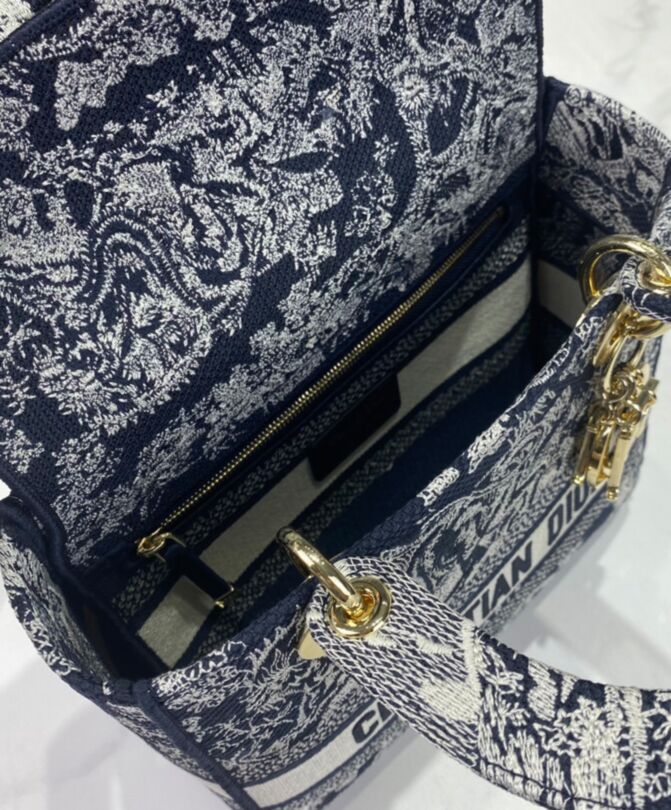 Di.ar Medium Lady D-Lite Bag Dark Blue