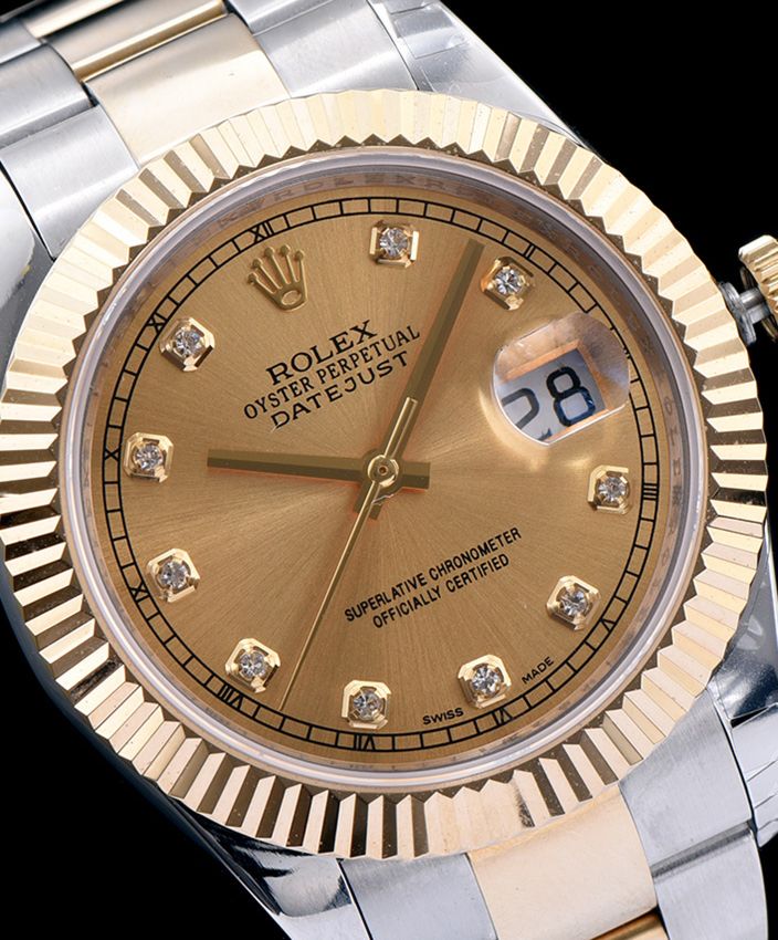 Ro.le.x Stainless Steel Mid size Datejust Watches Golden