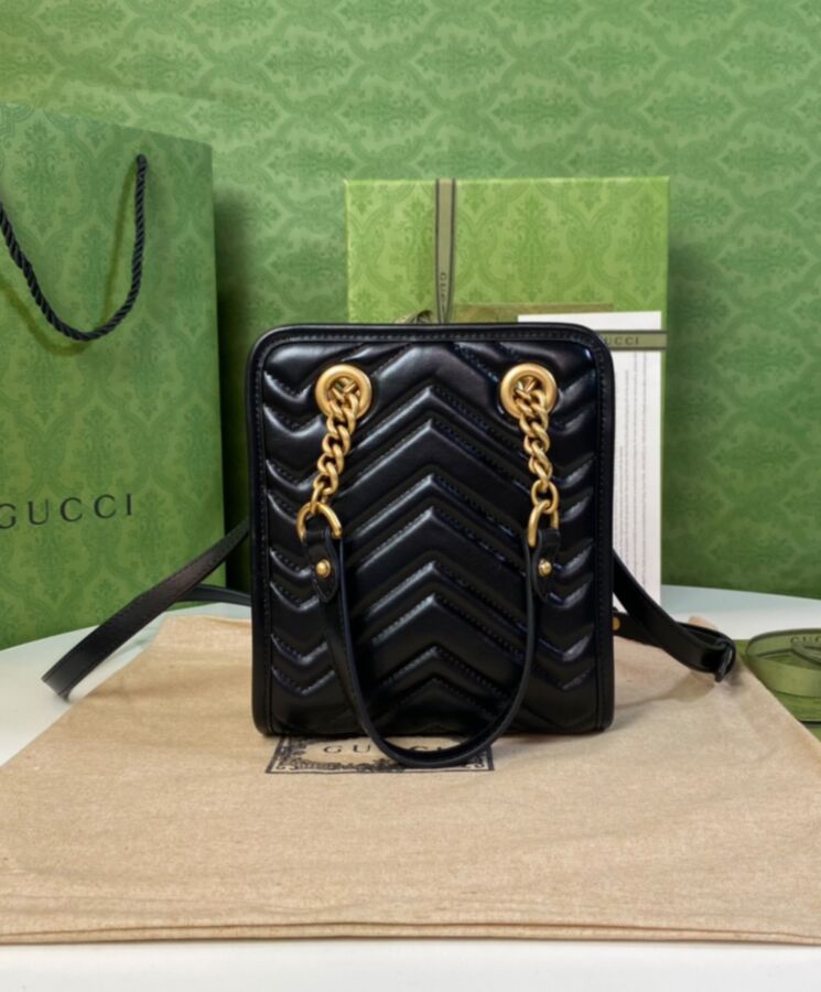 G.U.C.C GG Marmont Matelasse Mini Bag Black