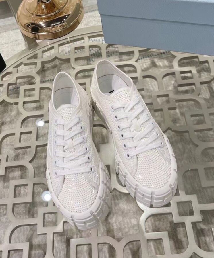 Pra.-da Women’s Double Wheel Sequin Sneakers