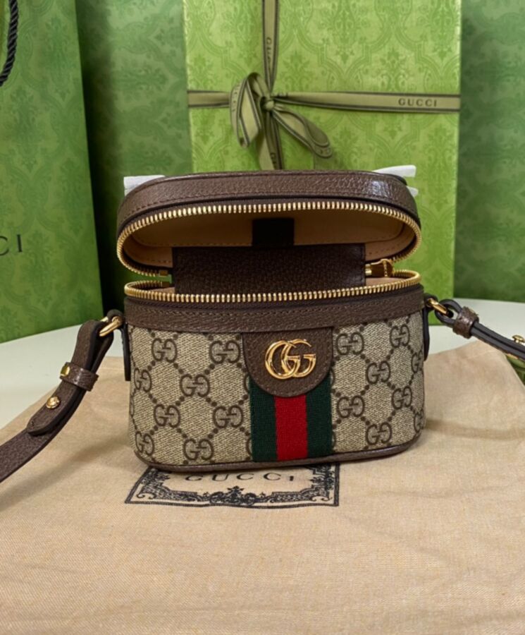 G.U.C.C Ophidia GG, GG Supreme Canvas, Mini Top Handle Bag, Luxury Handbag, Designer Bag