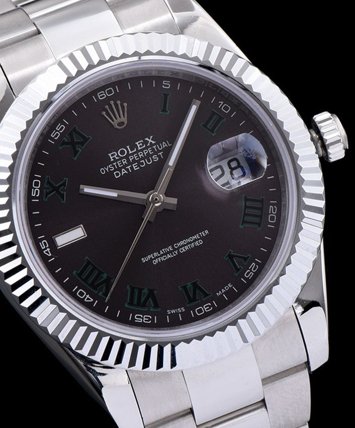 Ro.le.x Stainless Steel Datejust Automatic Watches Green