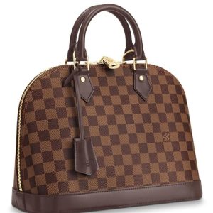 L.*V Damier, Luxury Handbag, Canvas Alma N53151 Brown