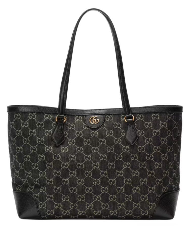 G.U.C.C Ophidia Medium Tote With Web 631685 Black