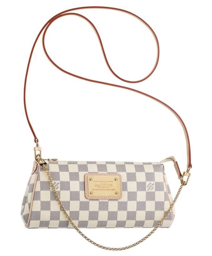 L.*V Damier Eva Clutch N55214 White