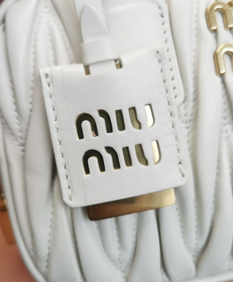 Miu*miu Matelasse Nappa Leather Top-handle Bag 5BB123