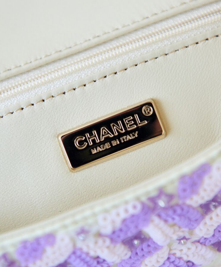 Cha.nel Flap Bag AS3965 Purple