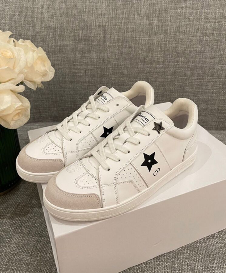 Di.ar Unisex Star, White Sneaker, Luxury Footwear, Di.ar Paris, Calfskin Sneaker