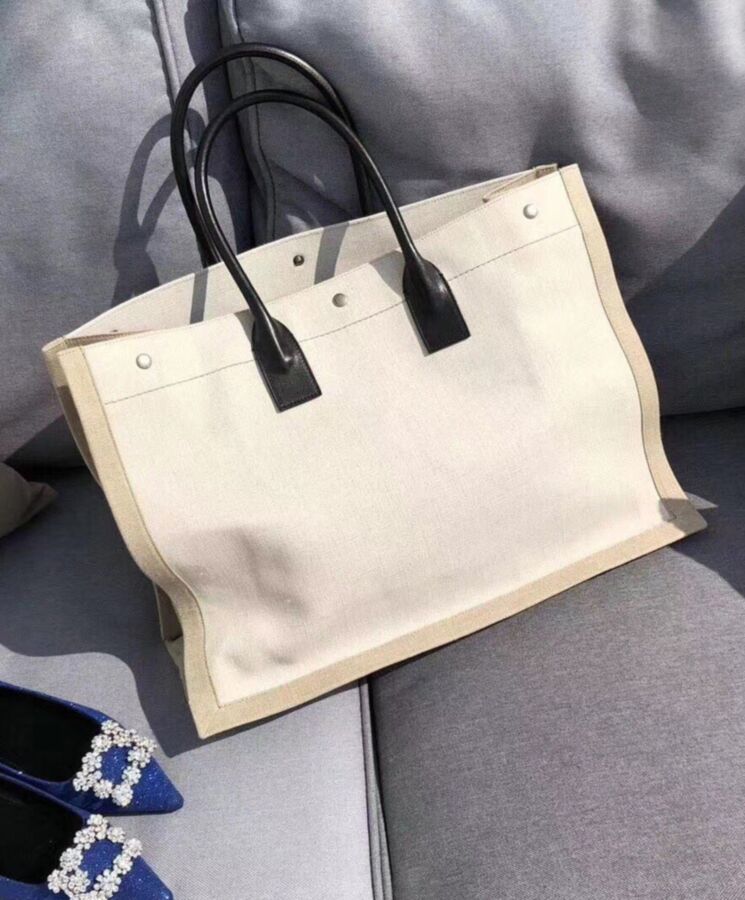 Saint.Lau.rent Rive Gauche Tote Bag 509415 Cream