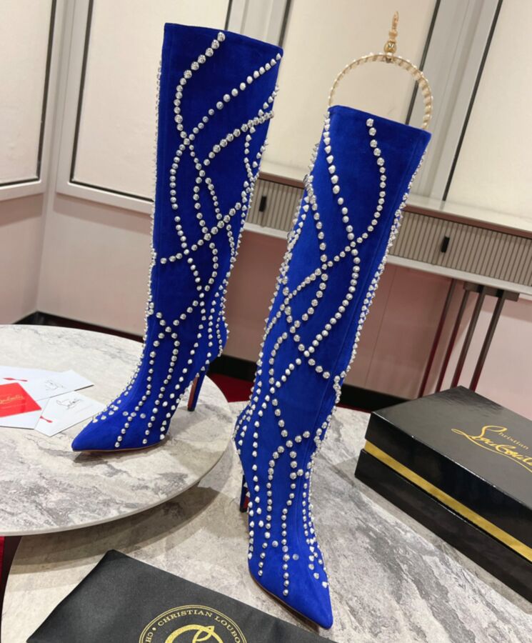 Chris.tian Women's, Astrilarge Botta, Pika Blue, Stiletto Heel, Urban Boots, Designer Footwear