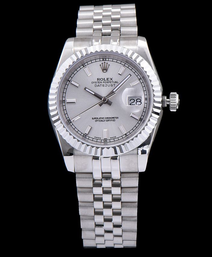 Ro.le.x Men's Stainless Steel, Datejust Watches White, Quartz Movement, Sapphire Crystal, Waterproof Watch