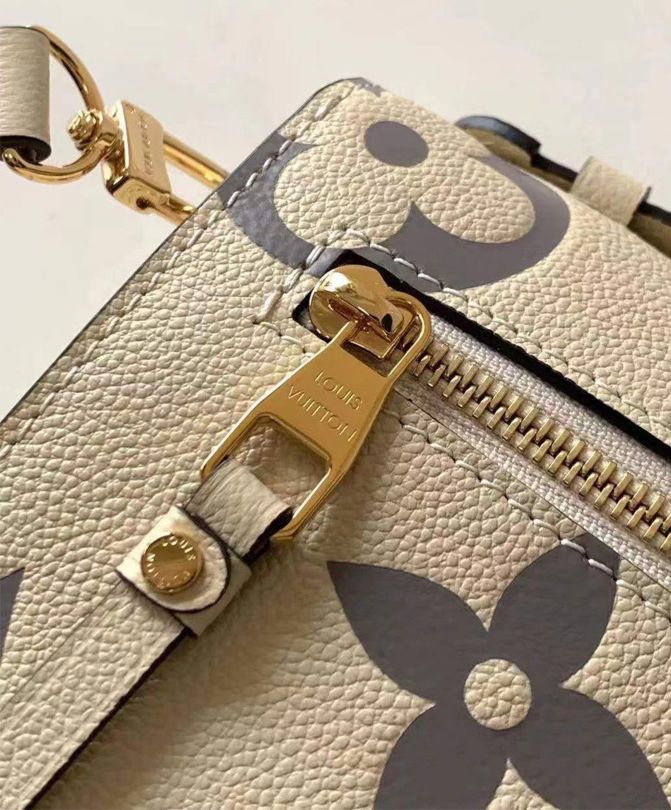 L.*V Pochette, Pochette Metis, Monogram Empreinte Leather Bag, Luxury Leather Bag, M45596 Cream, Online Exclusive Bag