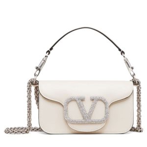 Valen.tino Loco Small, Shoulder Bag, Jewel logo, Swarovski crystals, Calfskin Bag