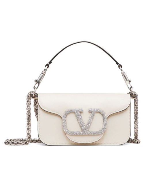 Valen.tino Loco Small, Shoulder Bag, Jewel logo, Swarovski crystals, Calfskin Bag