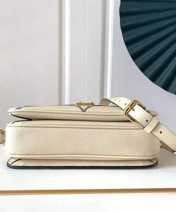 L.*V Pochette, Pochette Metis, Monogram Empreinte Leather Bag, Luxury Leather Bag, M45596 Cream, Online Exclusive Bag