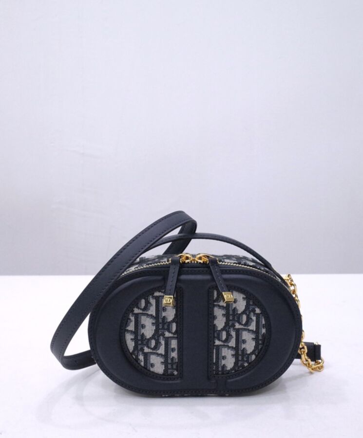 Di.ar CD Signature Oval Camera Bag Dark Blue