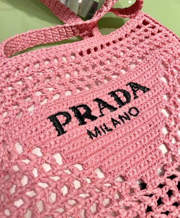 Pra.-da Raffia Tote Bag 1BG393