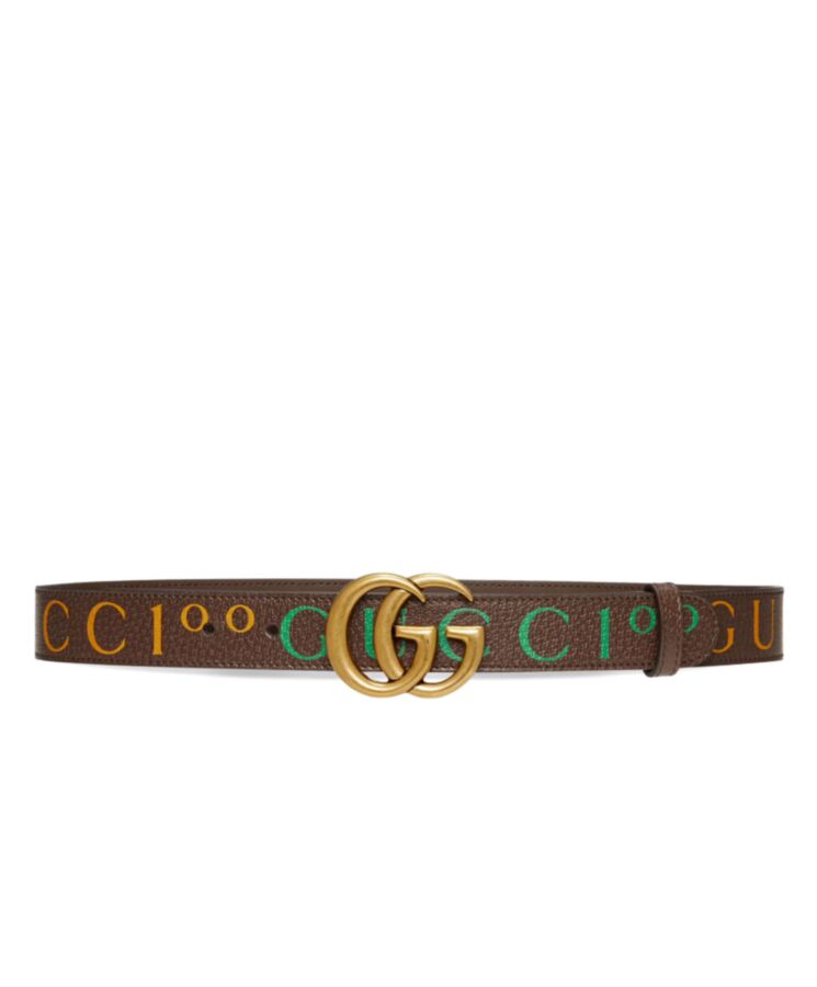 G.U.C.C Unisex 100 GG Marmont Belt Henna