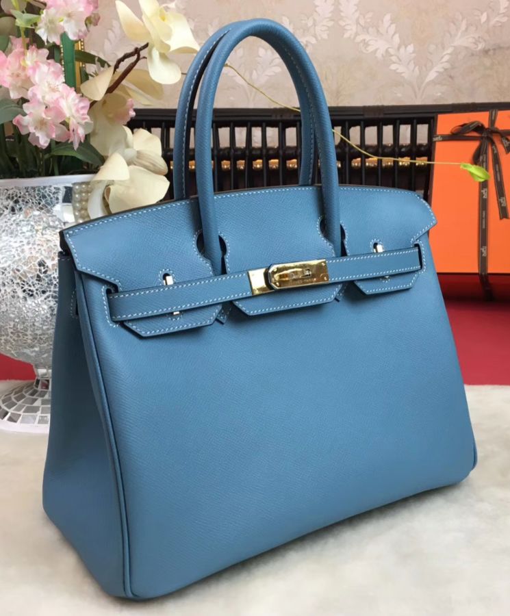 Her..mes Birkin 30, Epsom Leather, Luxury Handbag, Anti-slouch Leather, Rain-resistant Handbag