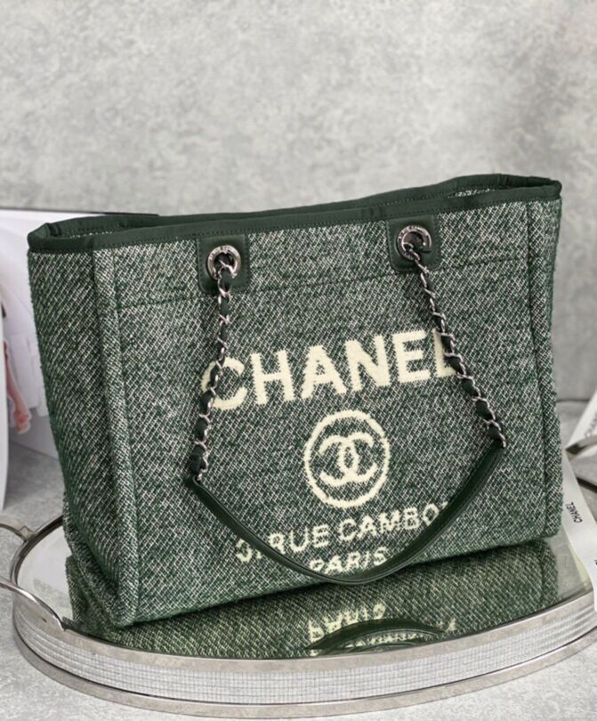 Cha.nel Shopping Bag A67001 Green