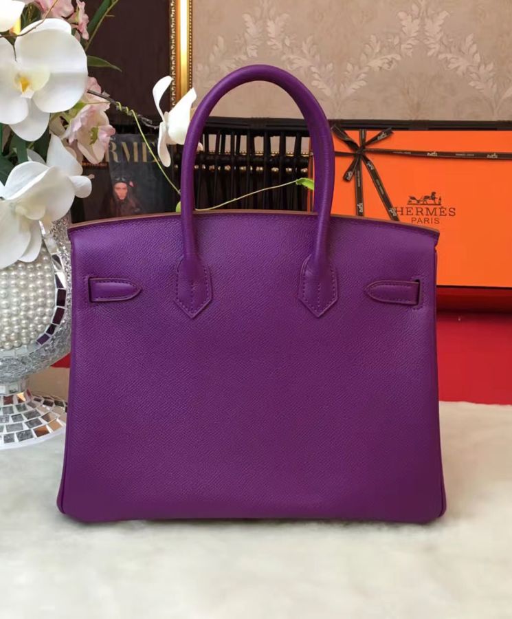 Her..mes Birkin 35 Epsom Leather Paon Phw