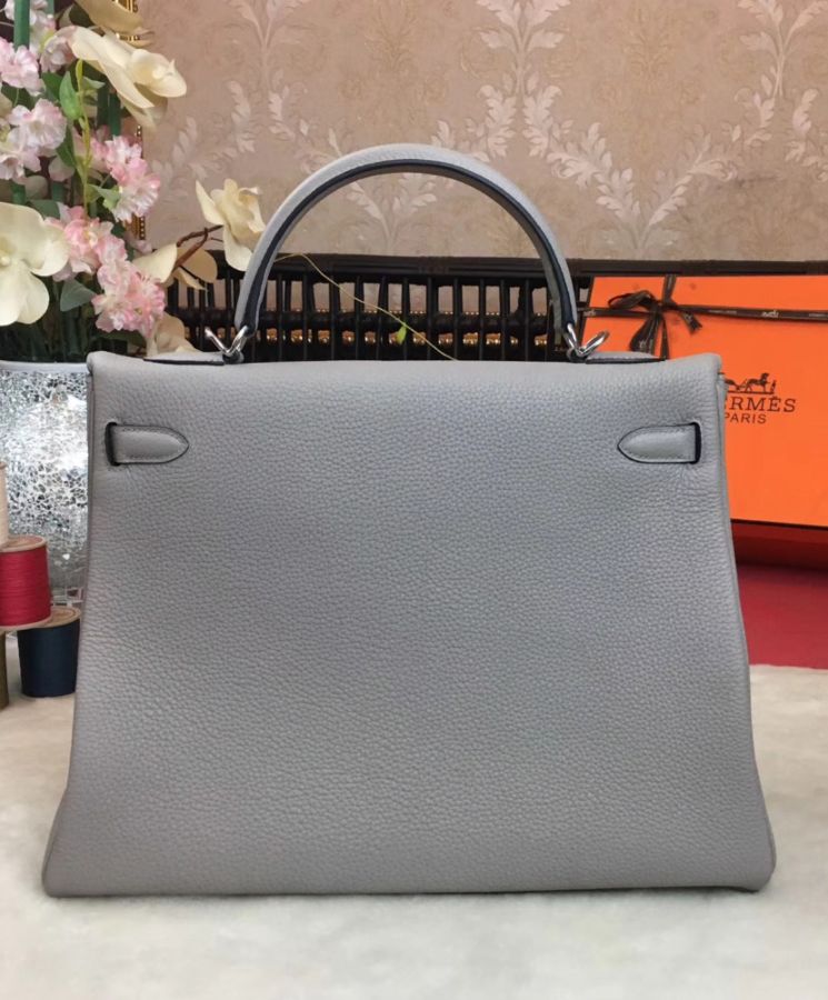 Her..mes Kelly Bag 35 Togo Leather Gray