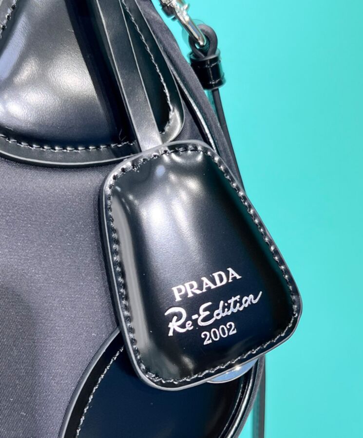 Pra.-da Moon Re-Nylon, Leather Bag 1BA381, Pra.-da Bag,