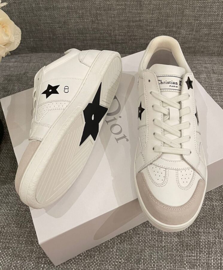 Di.ar Unisex Star, White Sneaker, Luxury Footwear, Di.ar Paris, Calfskin Sneaker