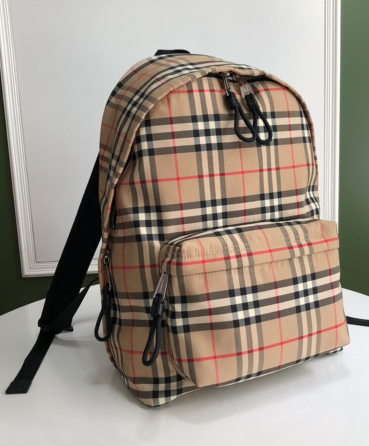 Bur.berri Check Backpack Apricot